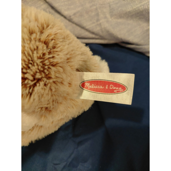 Melissa and Doug Plush Rabbit Bunny Frosted Brown Stuffed Animal Easter Toy 9" - Picture 3 of 3